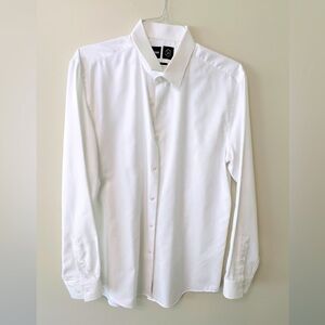 BOSS: Performance Slim-Fit White Shirt - Size 17